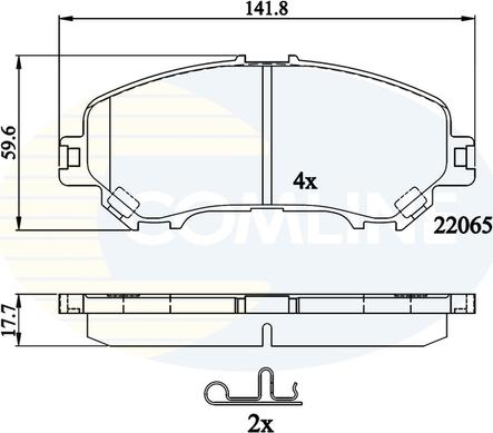 Comline CBP32278 - Bremžu uzliku kompl., Disku bremzes ps1.lv