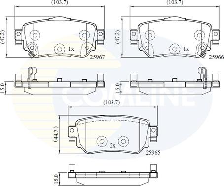 Comline CBP32277 - Bremžu uzliku kompl., Disku bremzes ps1.lv