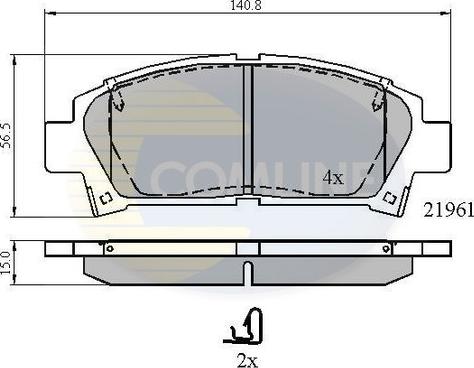 Comline CBP3713 - Bremžu uzliku kompl., Disku bremzes ps1.lv