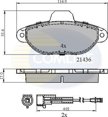 Comline CBP2509 - Bremžu uzliku kompl., Disku bremzes ps1.lv