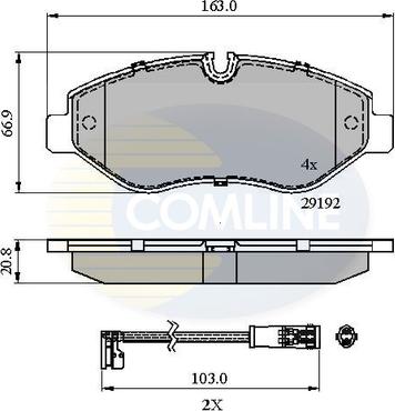 Comline CBP21555 - Bremžu uzliku kompl., Disku bremzes ps1.lv