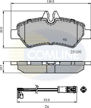 Comline CBP21556 - Bremžu uzliku kompl., Disku bremzes ps1.lv