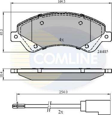 Comline CBP21511 - Bremžu uzliku kompl., Disku bremzes ps1.lv