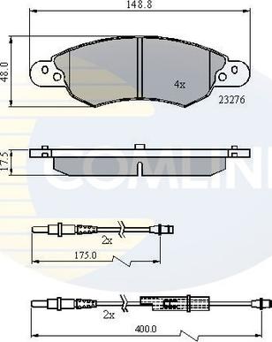 Comline CBP21119 - Bremžu uzliku kompl., Disku bremzes ps1.lv