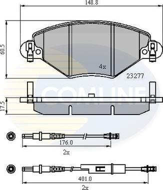 Comline CBP21120 - Bremžu uzliku kompl., Disku bremzes ps1.lv