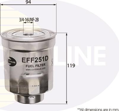 Comline EFF251D - Degvielas filtrs ps1.lv