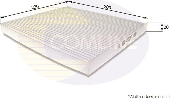 Comline EKF187 - Filtrs, Salona telpas gaiss ps1.lv