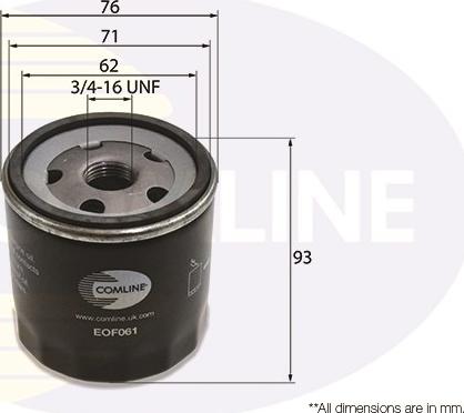 Comline EOF061 - Eļļas filtrs ps1.lv