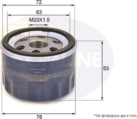 Comline EOF176 - Eļļas filtrs ps1.lv