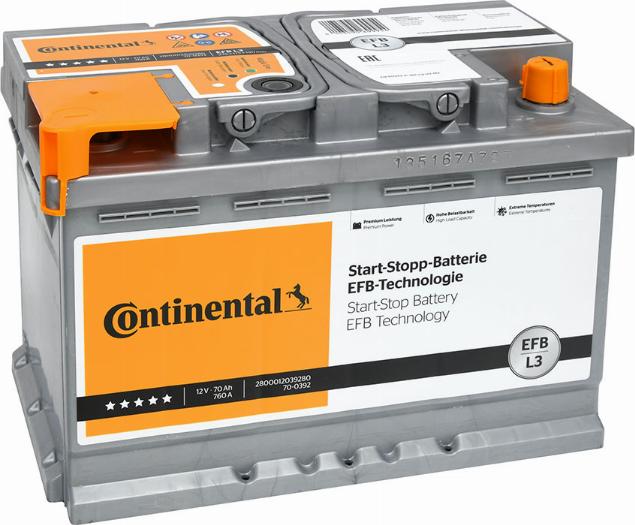 Continental 2800012039280 - Startera akumulatoru baterija ps1.lv