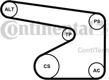 Continental 5PK1355K1 - Ķīļrievu siksnu komplekts ps1.lv