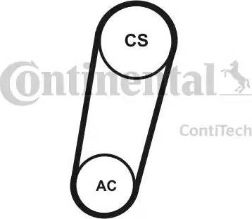 Continental 5PK705 ELAST T1 - Ķīļrievu siksna ps1.lv