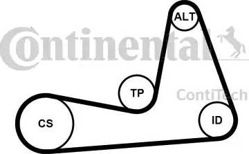 Continental 6PK1130K1 - Ķīļrievu siksnu komplekts ps1.lv