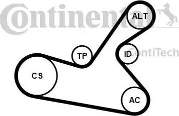 Continental 6PK1125K1 - Ķīļrievu siksnu komplekts ps1.lv