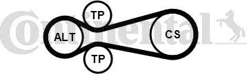 CONTITECH 6PK882 EXTRA K1 - Ķīļrievu siksnu komplekts ps1.lv