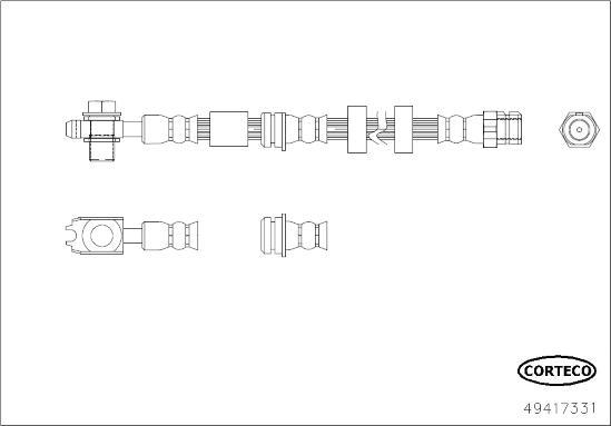 Corteco 49417331 - Bremžu šļūtene ps1.lv