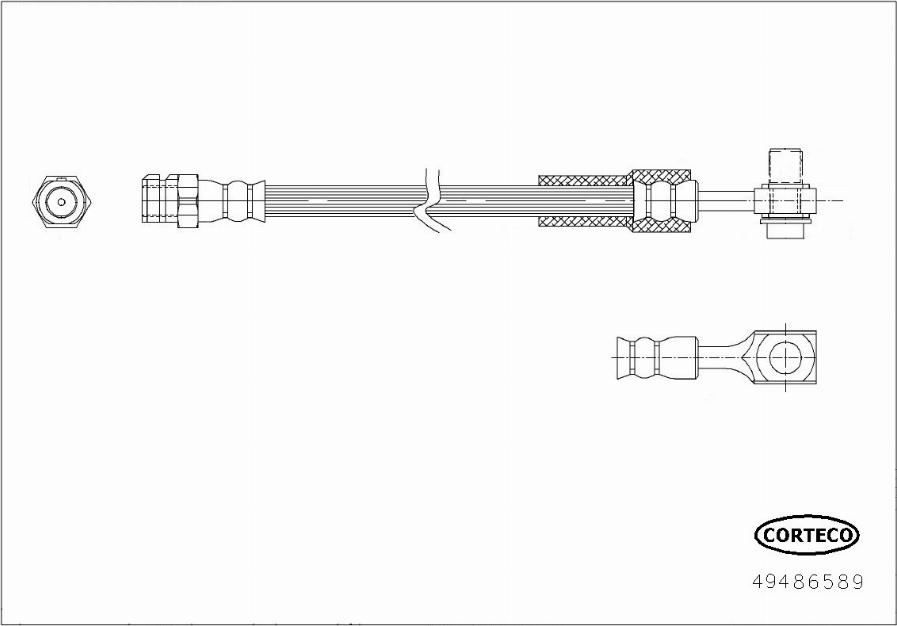 Corteco 49486589 - Bremžu šļūtene ps1.lv