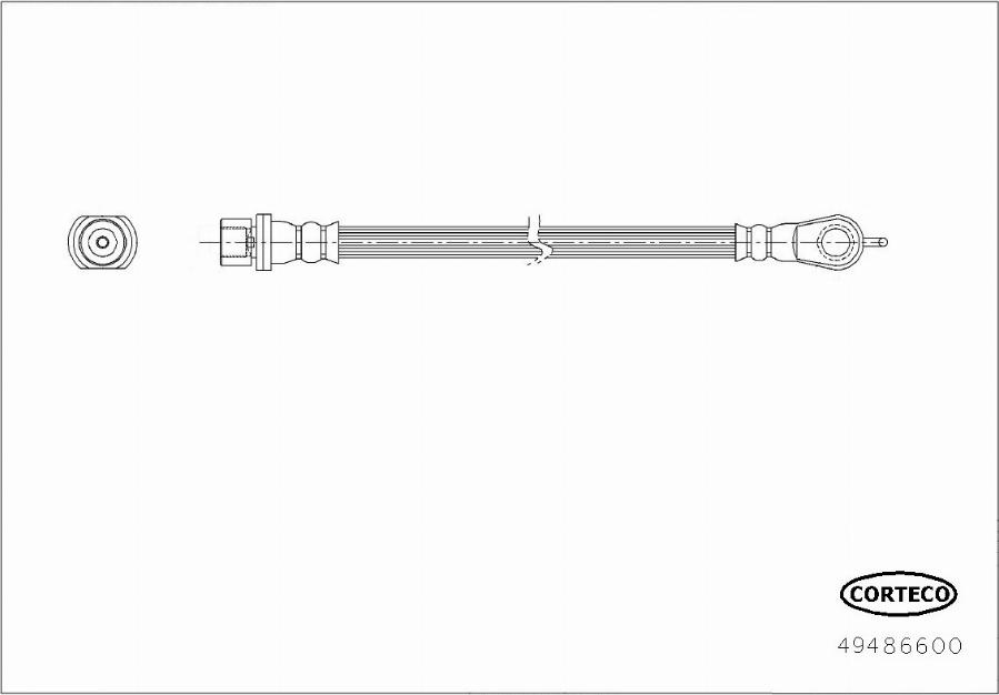 Corteco 49486600 - Bremžu šļūtene ps1.lv