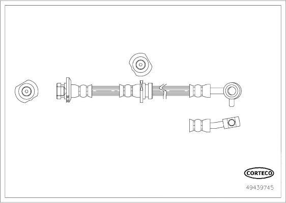 Corteco 49439745 - Bremžu šļūtene ps1.lv