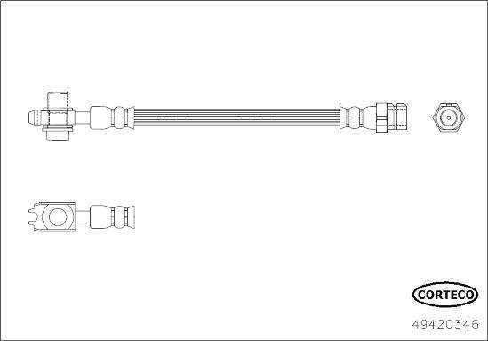 Corteco 49420346 - Bremžu šļūtene ps1.lv