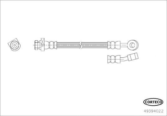 Corteco 49394022 - Bremžu šļūtene ps1.lv