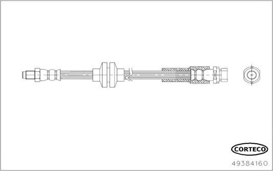 Corteco 49384160 - Bremžu šļūtene ps1.lv