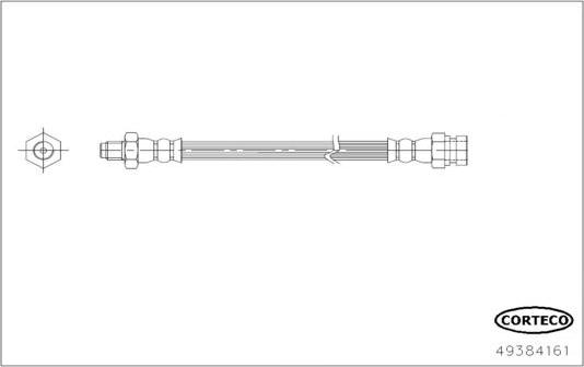 Corteco 49384161 - Bremžu šļūtene ps1.lv