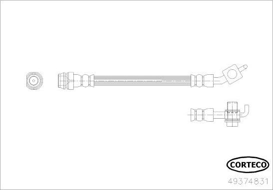 Corteco 49374831 - Bremžu šļūtene ps1.lv