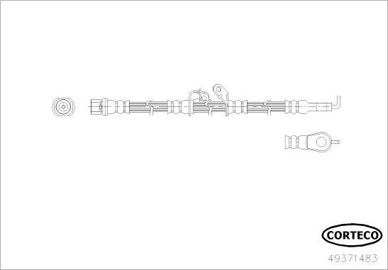 Corteco 49371483 - Bremžu šļūtene ps1.lv