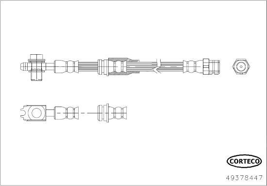 Corteco 49378447 - Bremžu šļūtene ps1.lv