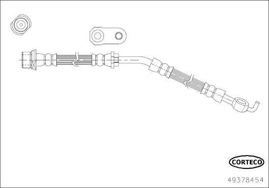 Corteco 49378454 - Bremžu šļūtene ps1.lv