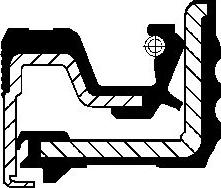 Corteco 01015141B - Vārpstas blīvgredzens, Riteņa rumba ps1.lv