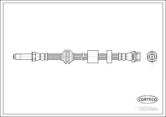 Corteco 19034664 - Bremžu šļūtene ps1.lv