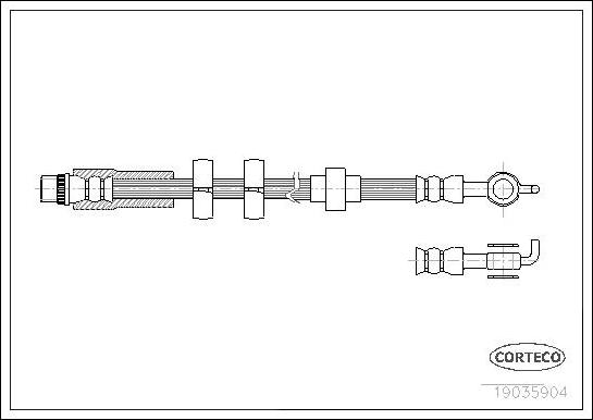 Corteco 19035904 - Bremžu šļūtene ps1.lv