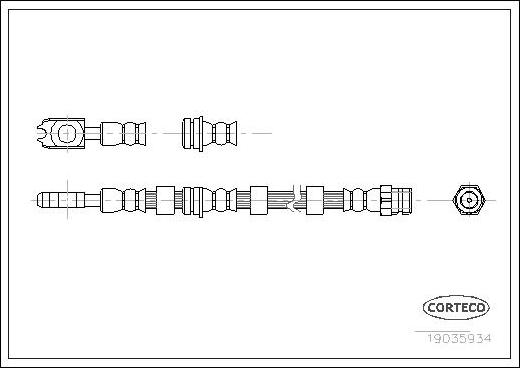Corteco 19035934 - Bremžu šļūtene ps1.lv