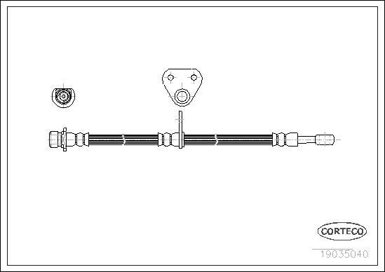 Corteco 19035040 - Bremžu šļūtene ps1.lv