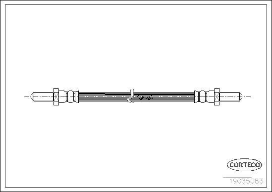 Corteco 19035083 - Bremžu šļūtene ps1.lv