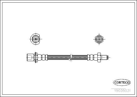 Corteco 19035031 - Bremžu šļūtene ps1.lv