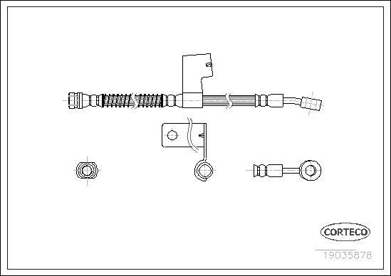 Corteco 19035878 - Bremžu šļūtene ps1.lv