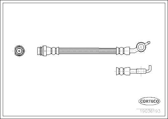 Corteco 19036193 - Bremžu šļūtene ps1.lv