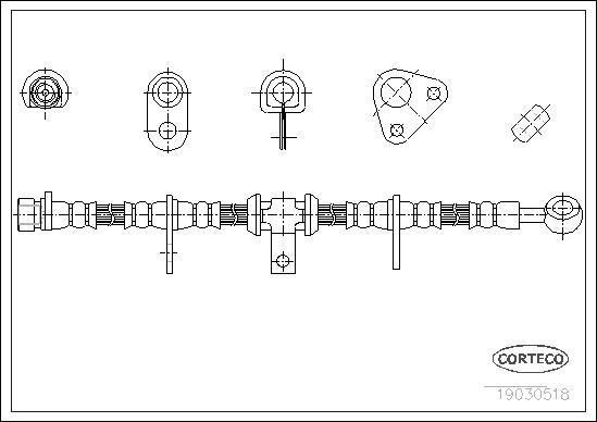 Corteco 19030518 - Bremžu šļūtene ps1.lv