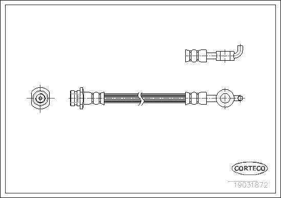 Corteco 19031872 - Bremžu šļūtene ps1.lv