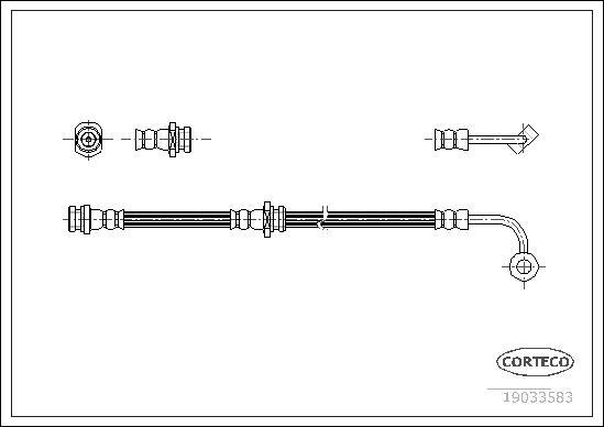 Corteco 19033583 - Bremžu šļūtene ps1.lv