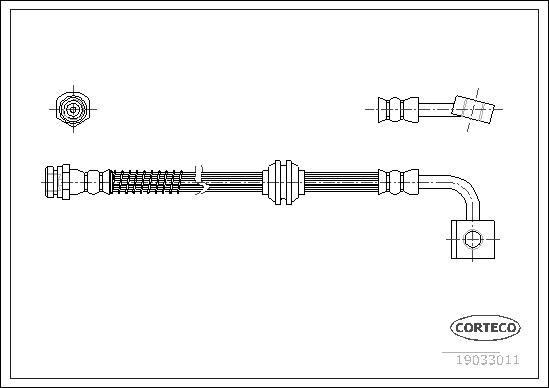 Corteco 19033011 - Bremžu šļūtene ps1.lv