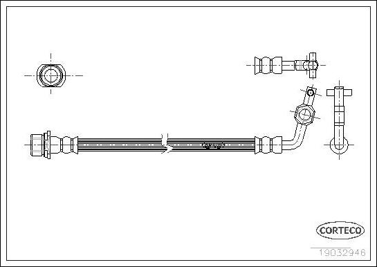 Corteco 19032946 - Bremžu šļūtene ps1.lv