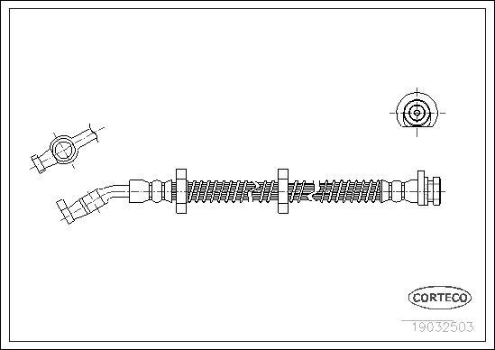 Corteco 19032503 - Bremžu šļūtene ps1.lv