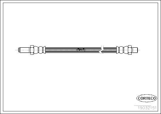Corteco 19032151 - Bremžu šļūtene ps1.lv