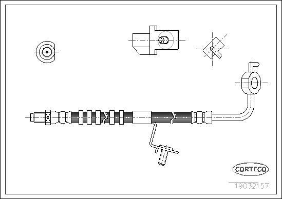 Corteco 19032157 - Bremžu šļūtene ps1.lv