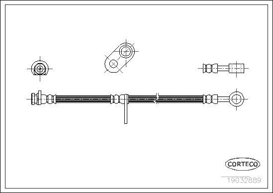 Corteco 19032889 - Bremžu šļūtene ps1.lv