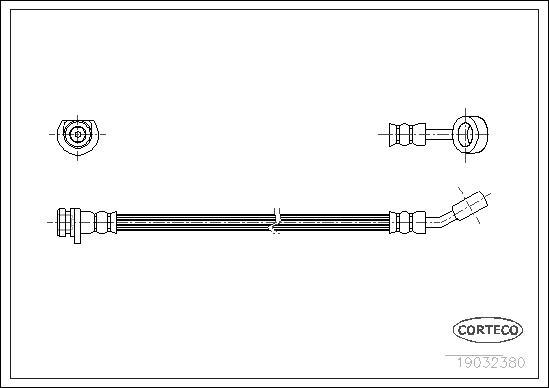 Corteco 19032380 - Bremžu šļūtene ps1.lv